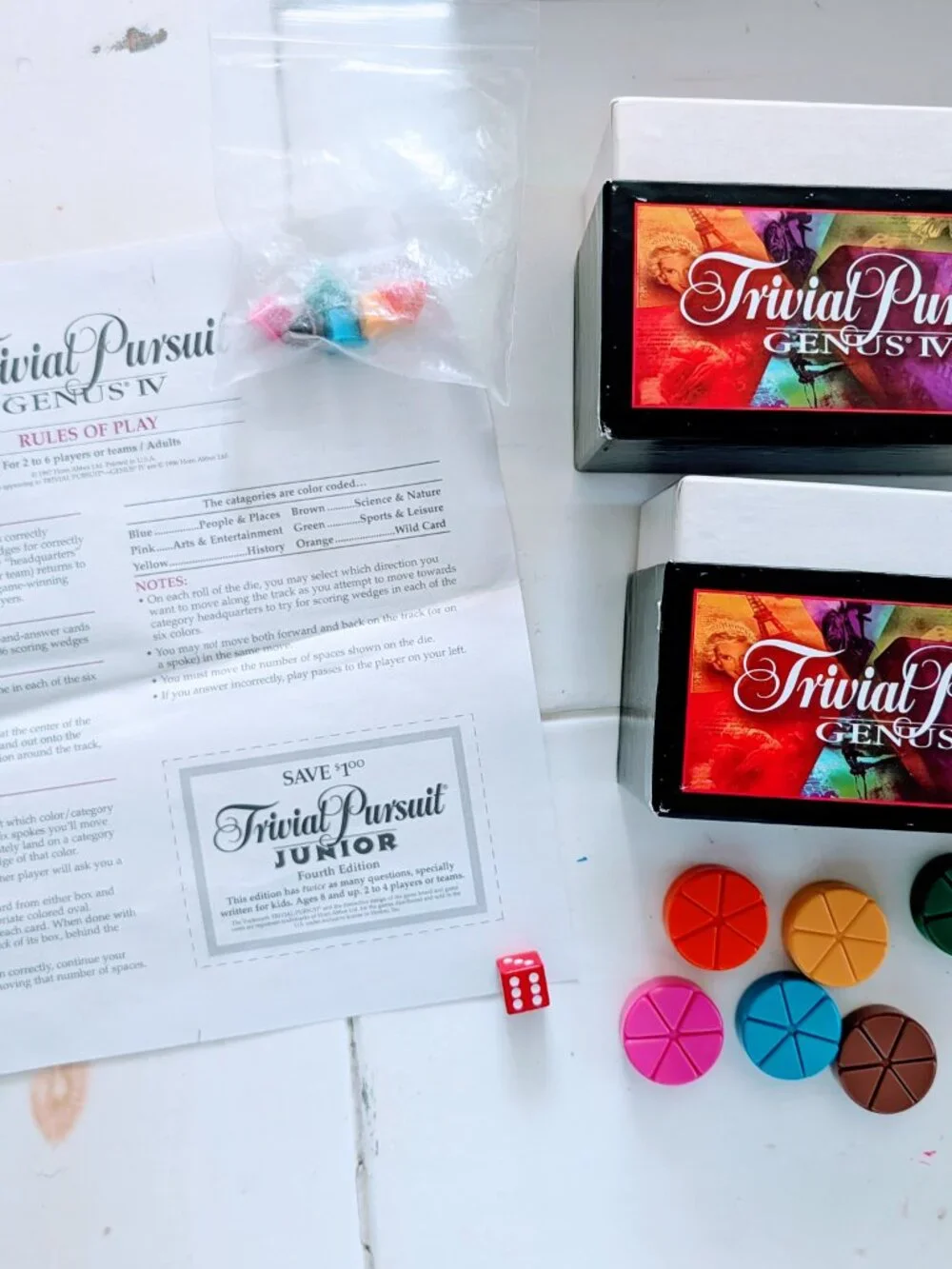 VTG 1996 Trivial Pursuit Genus IV Edition Parker Brothers Complete Trivia Game